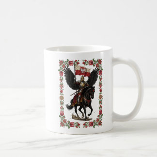 Caneca De Café Arte de Moldura Folclórica do Hussardo Polonês
