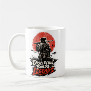 Caneca De Café Arte de Motivação da Disciplina Samurai