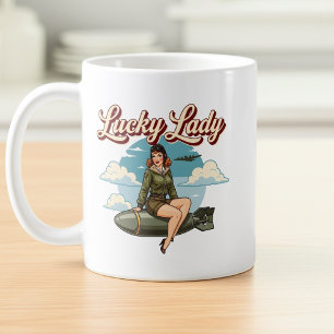 Caneca De Café Arte de Nariz de Bombardeiro da Segunda Guerra Mun