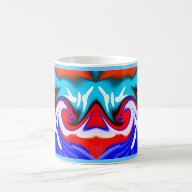 Caneca De Café Arte de ondas de calor (Centro)