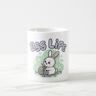 Caneca De Café Arte de Ovo de Páscoa Fofa do Coelho