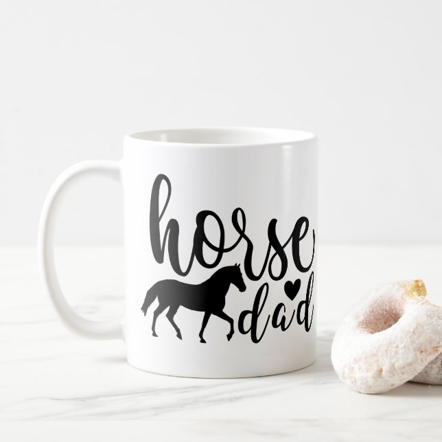 Caneca De Café arte de Pai de Cavalo (Com Donut)