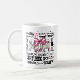 Caneca De Café Arte de Palavra dia de as mães