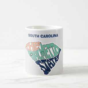 Caneca De Café Arte de Palavras Apelido na Carolina do Sul