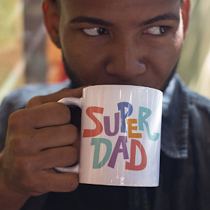Caneca De Café Arte de Palavras Citação do Papai Super Radical Co