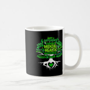 Caneca De Café Arte de Palavras Desenho de Árvore Conscientização
