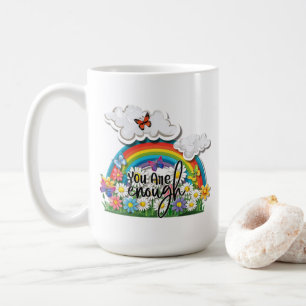 Caneca De Café Arte de palavras inspiradoras fofas positivas o su