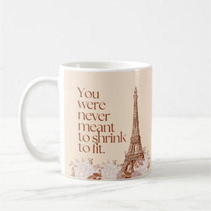 Caneca De Café Arte de Parede com Citação Motivacional da Torre E