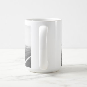 Caneca De Café Arte de Parede Inspiradora Minimalista Preto e Bra