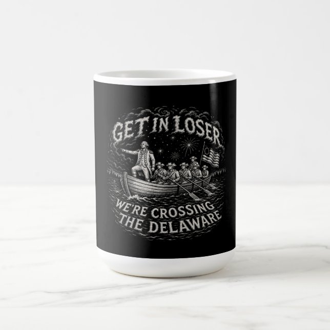 Caneca De Café Arte de Paródia Meme George Washington Delaware (Centro)