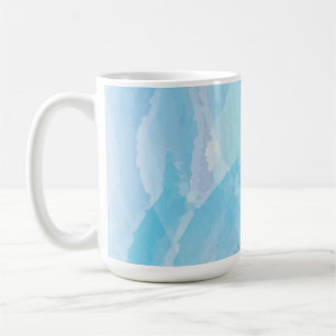 Caneca De Café Arte de pincel azul, abstrato, cor de água legal