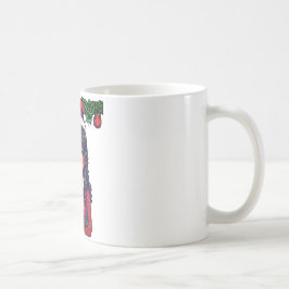 Caneca De Café Arte de pixel de menina de Natal