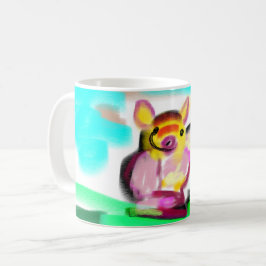 Caneca De Café Arte de porco fofo 