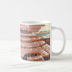 Caneca De Café Arte de pôster vintage do Parque Nacional do Grand