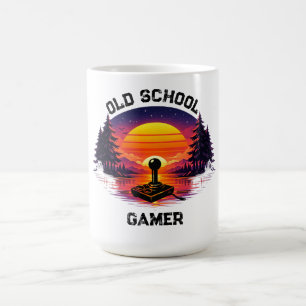 Caneca De Café Arte de Praia Retro para Gamer Old School