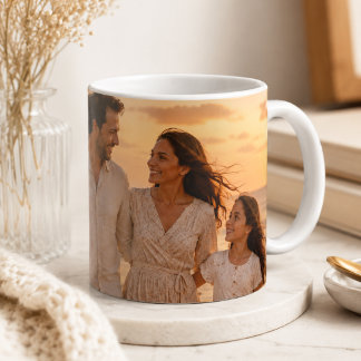 Caneca De Café Arte de Presente de Memória de Foto Personalizada