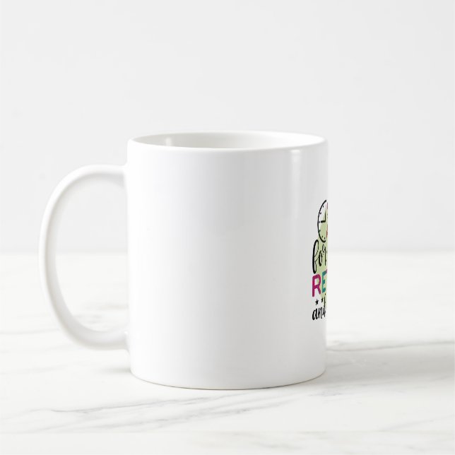 Caneca De Café Arte De Professora Define O Alarme Para Nunca Apos (Esquerda)