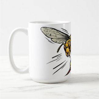 Caneca De Café Arte de Quadrinhos de Vespa Irritada BZZZT