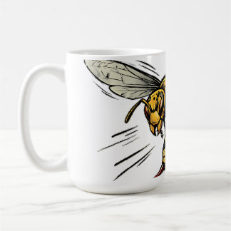Caneca De Café Arte de Quadrinhos de Vespa Irritada BZZZT