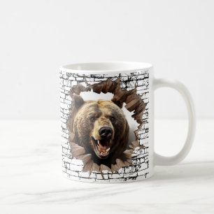 Caneca De Café Arte de Quebra de Parede 3D - Safari Realista