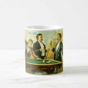 Caneca De Café Arte de rótulo de charuto vintage, Club Friends Bi