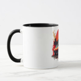 Caneca de Café Arte de Rua de Carro Musculoso