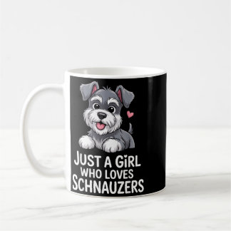 Caneca De Café Arte de Schnauzer para mulheres meninas crianças M