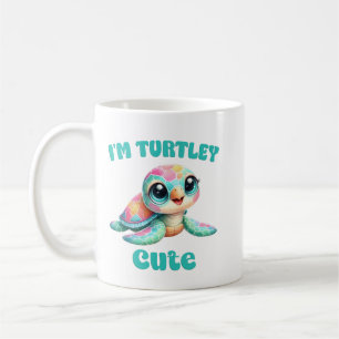 Caneca De Café Arte de Tartaruga Engraçada e Fofa