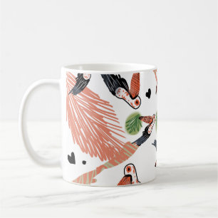 Caneca De Café Arte de Verão Tropical de Pássaros Tucano
