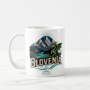Caneca De Café Arte de Viagem Antiga da Eslovênia