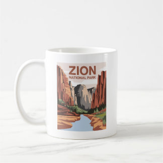 Caneca De Café Arte de Viagem do Parque Nacional de Zion