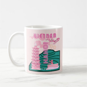 Caneca De Café Arte de Viagem no Vietnã