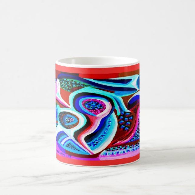 Caneca De Café Arte de visão alienígena (Centro)