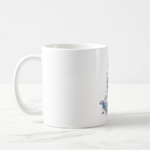 Caneca De Café Arte de Yoga Lotus Meditação Aquarela Zen Bem-Esta