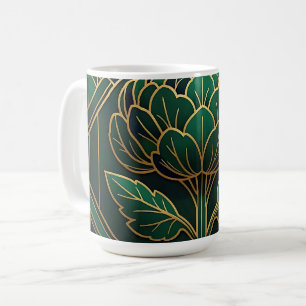 Caneca De Café Arte Deco Alcachofra