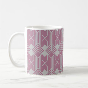 Caneca De Café Arte Deco Diamantes Formas e Linhas