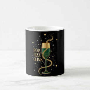 Caneca De Café Arte Deco Elegante Pop Fizz Clink   Gatsby Rugindo
