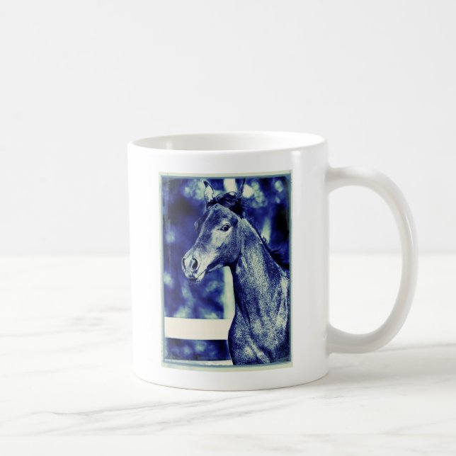 Caneca De Café Arte Digital Árabe Azul (Direita)