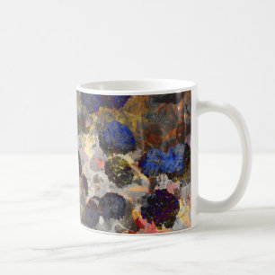 Caneca De Café Arte digital de fundo do padrão floral/floral