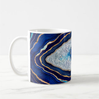 Caneca De Café Arte Digital do Geodo de Agato Azul mau