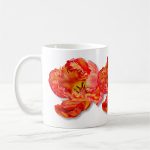 Caneca De Café Arte Digital Flaming Orange Parrot Tulip