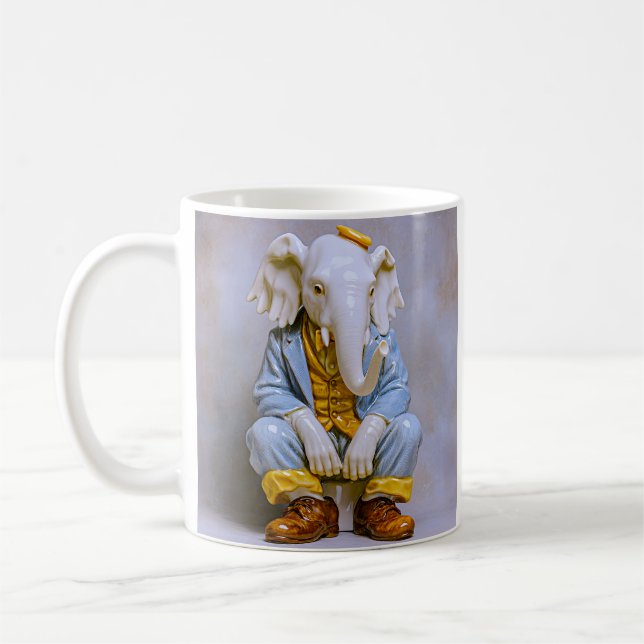 Caneca De Café Arte do Bebê Rato Elegante (Esquerda)