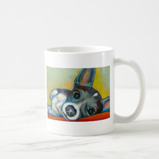 Caneca De Café Arte do cão da chihuahua - pintura adorável do