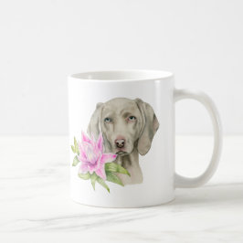 Caneca De Café Arte do cão de Weimaraner
