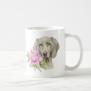 Caneca De Café Arte do cão de Weimaraner