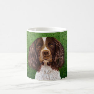 Caneca De Café Arte do cão do Spaniel de Springer inglês - majo