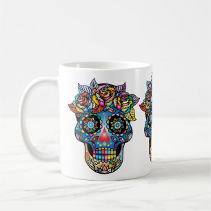 Caneca De Café Arte do Crânio do Açúcar, Dia dos Mortos