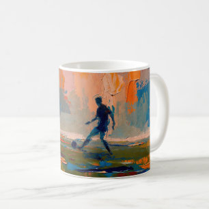 Caneca De Café "Arte do Futebol" (Estilo 1) Pintura a óleo