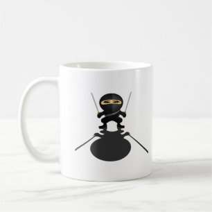 Caneca De Café Arte do Guerreiro Anime Ninja Menino com Katana Du