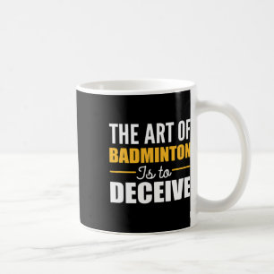 Caneca De Café Arte Do Jogador De Badminton
